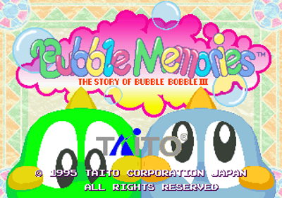 Bubble Memories: The Story of Bubble Bobble III - Screenshot - Game Title