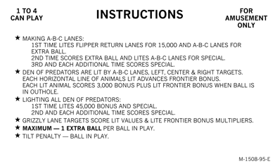 Frontier - Arcade - Controls Information