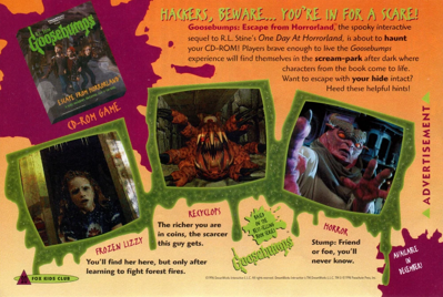 Goosebumps: Escape from Horrorland - Advertisement Flyer - Front