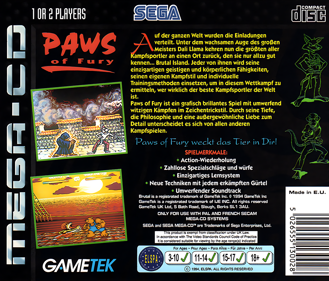 Brutal: Paws of Fury - Box - Back Image