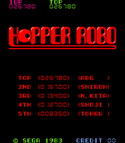 Hopper Robo - Screenshot - High Scores