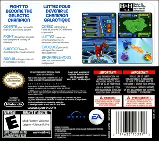 Spore: Hero Arena - Box - Back