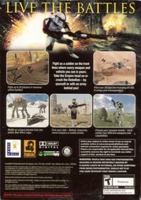 Star Wars Battlefront (Classic, 2004) - Box - Back