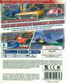 Sonic & All-Stars Racing Transformed - Box - Back