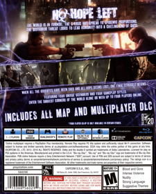Resident Evil 6 - Box - Back Image
