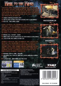 Evil Dead: Hail to the King - Box - Back