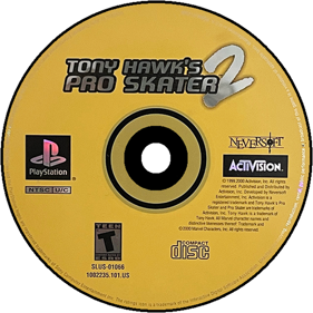 Tony Hawk's Pro Skater 2 - Disc Image
