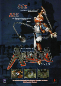Alundra - Advertisement Flyer - Front