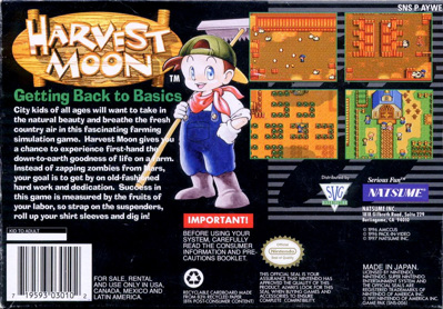 Harvest Moon - Box - Back