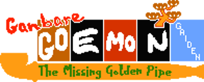 Ganbare Goemon Gaiden: Kieta Ougon Kiseru - Clear Logo