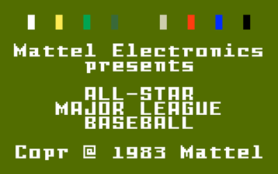 World Championship Baseball - Screenshot - Game Title