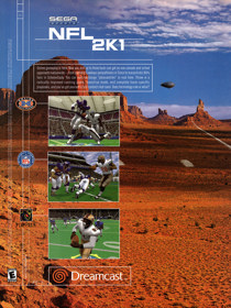 NFL 2K1 - Advertisement Flyer - Front