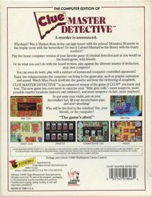 Clue: Master Detective - Box - Back