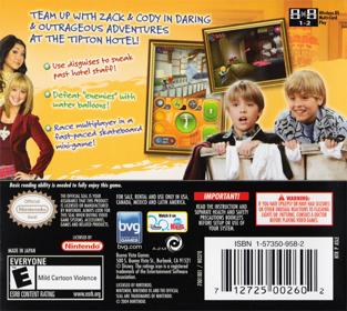 The Suite Life of Zack & Cody: Tipton Trouble - Box - Back Image