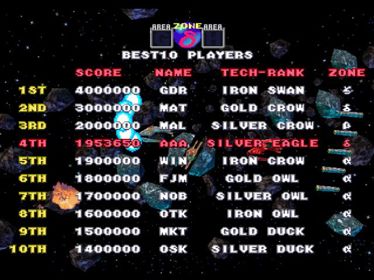 G Darius - Screenshot - High Scores