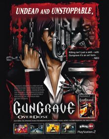 Gungrave: Overdose - Advertisement Flyer - Front