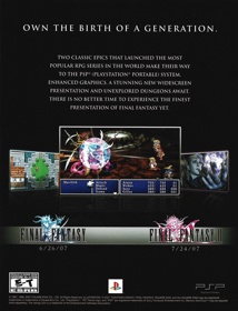 Final Fantasy - Advertisement Flyer - Front