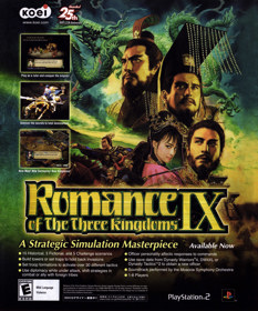 Romance of the Three Kingdoms IX - Advertisement Flyer - Front