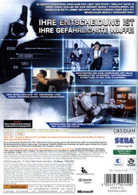 Alpha Protocol - Box - Back