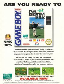 PGA European Tour - Advertisement Flyer - Front