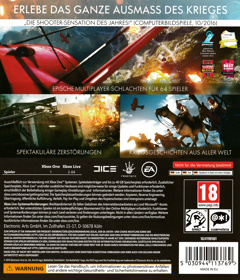 Battlefield 1 - Box - Back
