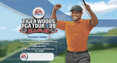 Tiger Woods PGA Tour 09 All Play - Screenshot - Game Title Image