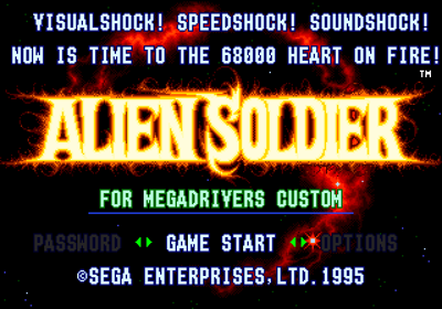 Alien Soldier - Screenshot - Game Title