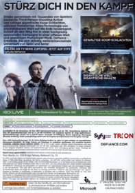 Defiance - Box - Back