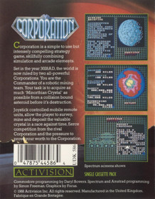 Corporation (Activision) - Box - Back Image