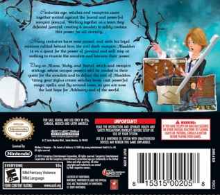 Witches & Vampires: The Secrets of Ashburry - Box - Back Image