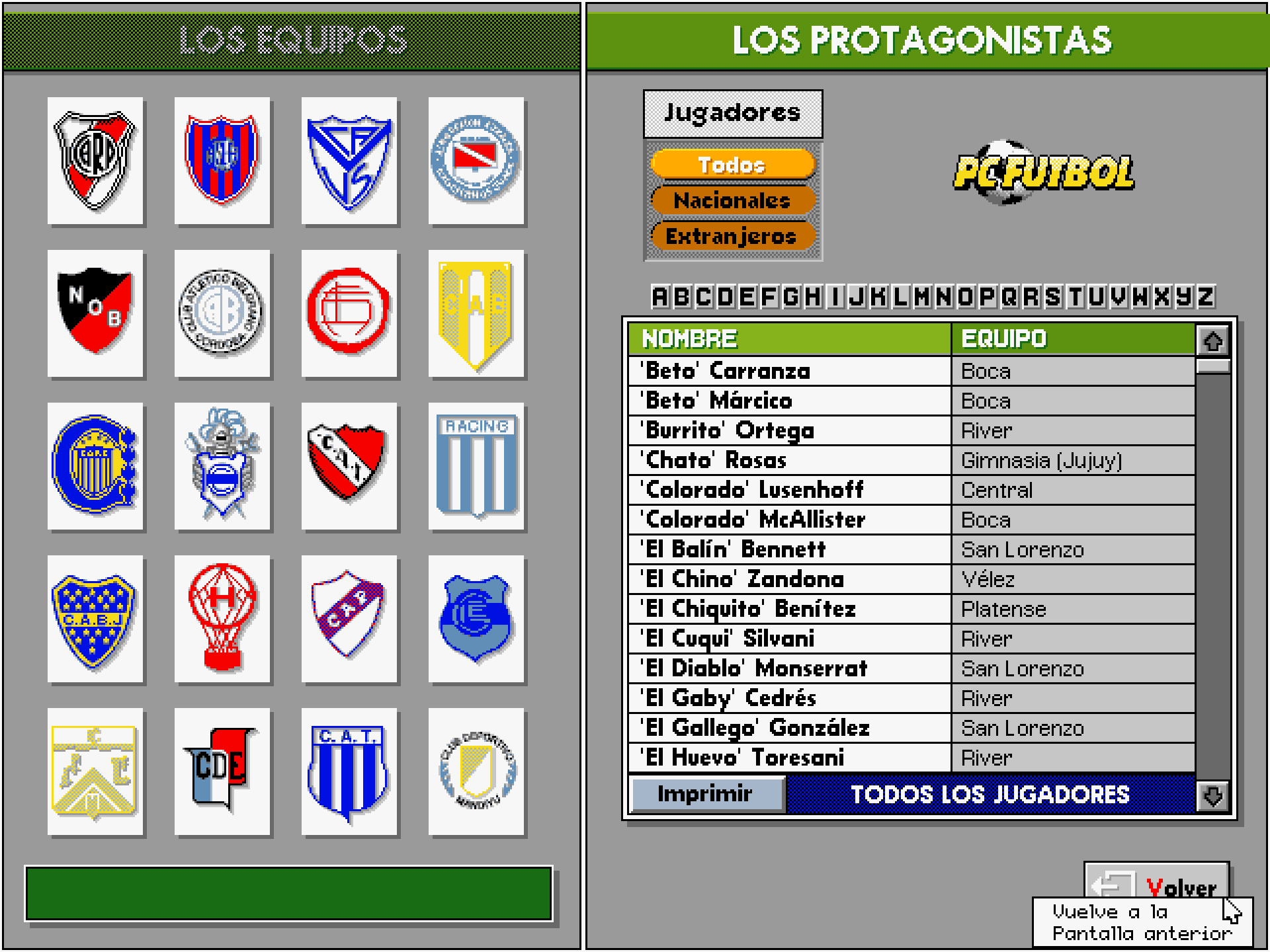 PC Fútbol Argentina: Clausura '95