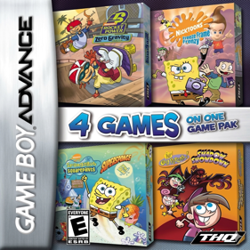 4 Games on One Game Pak: Nicktoons - Box - Front