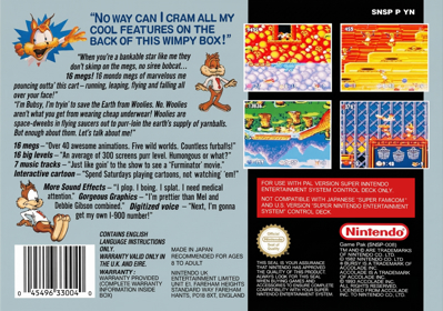 Bubsy in: Claws Encounters of the Furred Kind - Box - Back