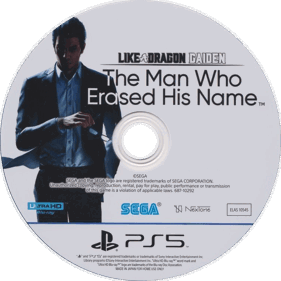 Like a Dragon Gaiden: The Man Who Erased His Name - Disc