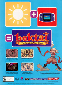 Boktai: The Sun Is in Your Hand - Advertisement Flyer - Front