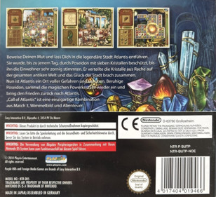 Call of Atlantis - Box - Back Image