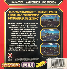 Out Run Europa - Box - Back