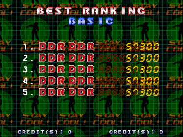 Dance Dance Revolution - Screenshot - High Scores