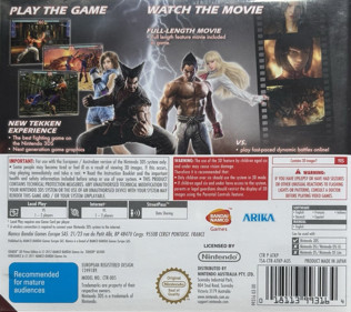 Tekken 3D: Prime Edition - Box - Back