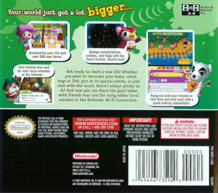 Animal Crossing: Wild World - Box - Back Image