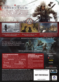 Assassin's Creed III - Box - Back