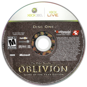 The Elder Scrolls IV: Oblivion: Game of the Year Edition - Disc