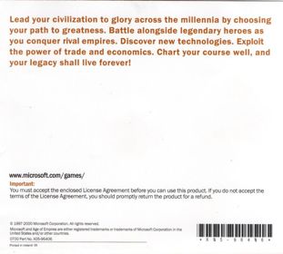 Age of Empires: Collector's Edition - Box - Back
