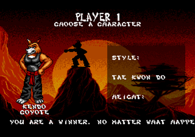 Brutal: Paws of Fury - Screenshot - Game Select