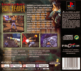 Legacy of Kain: Soul Reaver - Box - Back Image