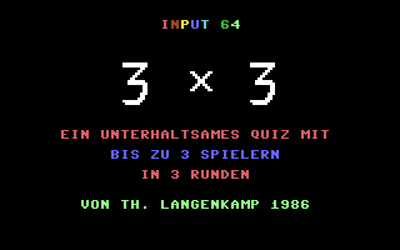 3 x 3 - Screenshot - Game Title