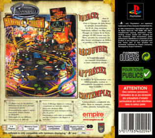 Pro Pinball: Fantastic Journey - Box - Back