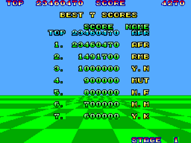 Space Harrier - Screenshot - High Scores Image