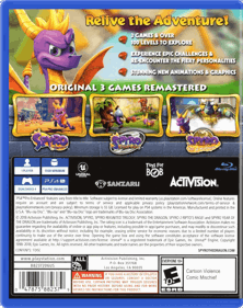 Spyro Reignited Trilogy - Box - Back - Reconstructed