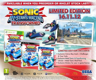Sonic & All-Stars Racing Transformed - Advertisement Flyer - Front